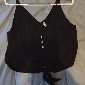 Black tie front crop too